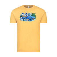 Vintage Mustard snow gnome truck Vintage Tee - Zillion Design Studio