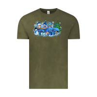 Vintage Olive snow gnome truck Vintage Tee - Zillion Design Studio
