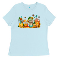Baby Blue bumble bee coffee cups Ladies Tee - AdoDesignShop