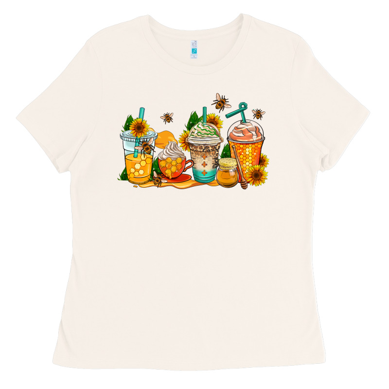 Bumble Bee Coffee Cups Ladies Tee by AdoDesignShop | Teevron