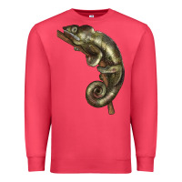 Cardinal Green Chameleon Lizard Illustrations Premium Sweatshirt - LillyAllenDesigns