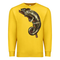 Lemon Green Chameleon Lizard Illustrations Premium Sweatshirt - LillyAllenDesigns