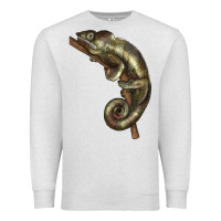 Oatmeal Heather Green Chameleon Lizard Illustrations Premium Sweatshirt - LillyAllenDesigns