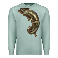 Seafoam Green Chameleon Lizard Illustrations Premium Sweatshirt - LillyAllenDesigns