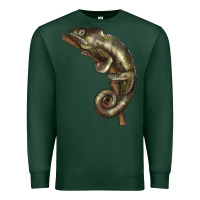 Sports Green Green Chameleon Lizard Illustrations Premium Sweatshirt - LillyAllenDesigns