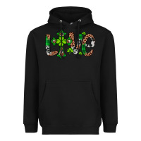 Black Western St. Patrick's Day Love Cross Heavyweight Hoodie - Artiststas
