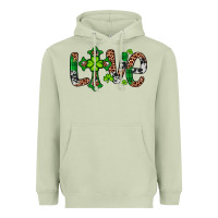 Matcha Western St. Patrick's Day Love Cross Heavyweight Hoodie - Artiststas