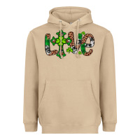 Mushroom Western St. Patrick's Day Love Cross Heavyweight Hoodie - Artiststas