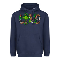 Navy Western St. Patrick's Day Love Cross Heavyweight Hoodie - Artiststas
