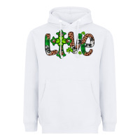 White Western St. Patrick's Day Love Cross Heavyweight Hoodie - Artiststas