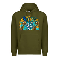 Army Green cheer mom Premium Hoodie - NancyCooperArtShop