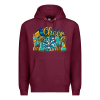 Burgundy cheer mom Premium Hoodie - NancyCooperArtShop