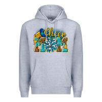 Heather Grey cheer mom Premium Hoodie - NancyCooperArtShop