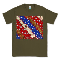 Army Green 4th of July USA flag leopard cowhide 20oz tumbler Classic Tee - Neo Western