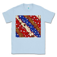 Dusty Blue 4th of July USA flag leopard cowhide 20oz tumbler Classic Tee - Neo Western