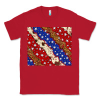 Red 4th of July USA flag leopard cowhide 20oz tumbler Classic Tee - Neo Western
