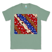 Sage 4th of July USA flag leopard cowhide 20oz tumbler Classic Tee - Neo Western