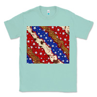 Seafoam 4th of July USA flag leopard cowhide 20oz tumbler Classic Tee - Neo Western