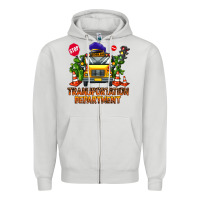 Dove Grey transportation department Zipper Hoodie - AdoDesignShop