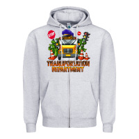 Heather Grey transportation department Zipper Hoodie - AdoDesignShop