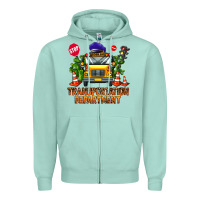 Seafoam transportation department Zipper Hoodie - AdoDesignShop