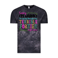 Cloud Black sorry im cranky im going through my terrible forti Vintage Tee - texasbilliewilder