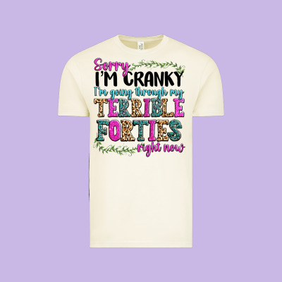 Sorry Im Cranky Im Going Through My Terrible Forti Vintage Tee Designed By Texasbilliewilder