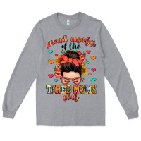 Heather Grey proud member of the tired moms club Long Sleeve Tee - Zillion Design Studio