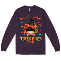 Plum proud member of the tired moms club Long Sleeve Tee - Zillion Design Studio