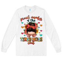 White proud member of the tired moms club Long Sleeve Tee - Zillion Design Studio