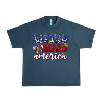 Midnight Navy little miss america Urban Heavy Tee - texasbilliewilder