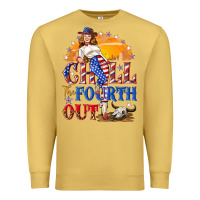 Antique Gold Chill the fourth out 4th of july Premium Sweatshirt - NancyCooperArtShop