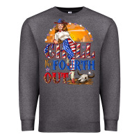 Charcoal Heather Chill the fourth out 4th of july Premium Sweatshirt - NancyCooperArtShop