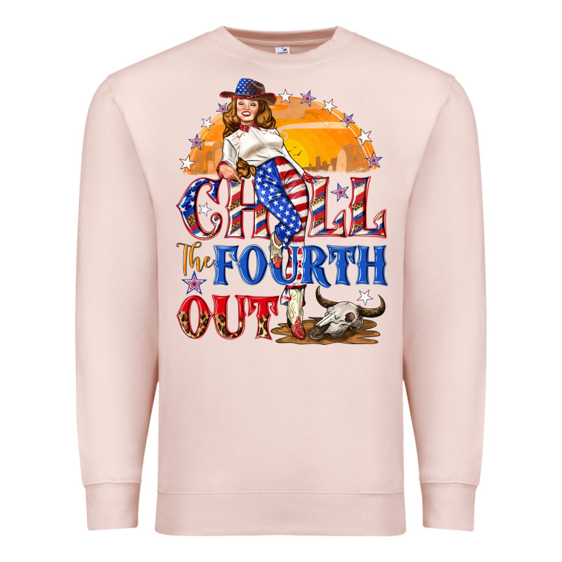 Chill The Fourth Out 4th Of July Premium Sweatshirt by NancyCooperArtShop | Teevron