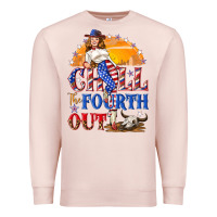 Pale Pink Chill the fourth out 4th of july Premium Sweatshirt - NancyCooperArtShop