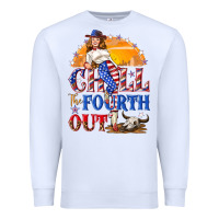 White Chill the fourth out 4th of july Premium Sweatshirt - NancyCooperArtShop