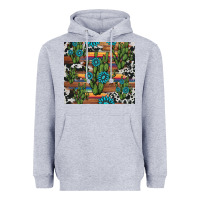 Heather Grey cactus gemstone Heavyweight Hoodie - AdoDesignShop