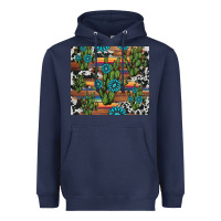 Navy cactus gemstone Heavyweight Hoodie - AdoDesignShop