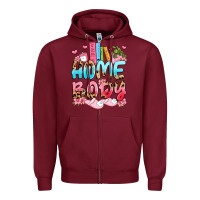 Burgundy homebody Zipper Hoodie - JahusDesignShop