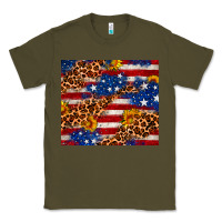 Army Green 4th of July USA flag leopard sunflower 20oz tumble Classic Tee - Neo Western