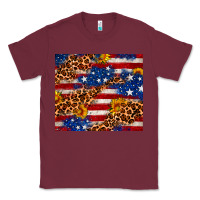 Burgundy 4th of July USA flag leopard sunflower 20oz tumble Classic Tee - Neo Western