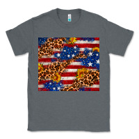 Charcoal Heather 4th of July USA flag leopard sunflower 20oz tumble Classic Tee - Neo Western