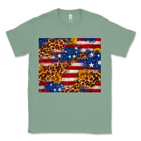 Sage 4th of July USA flag leopard sunflower 20oz tumble Classic Tee - Neo Western