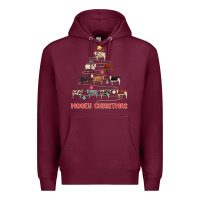 Burgundy mooey christmas Premium Hoodie - MaliasSmallBusiness