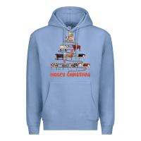 Colony Blue mooey christmas Premium Hoodie - MaliasSmallBusiness