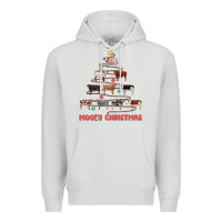 Dove Grey mooey christmas Premium Hoodie - MaliasSmallBusiness