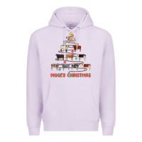 Lilac mooey christmas Premium Hoodie - MaliasSmallBusiness