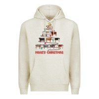 Oatmeal Heather mooey christmas Premium Hoodie - MaliasSmallBusiness