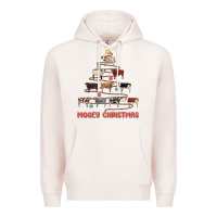 Pale Pink mooey christmas Premium Hoodie - MaliasSmallBusiness