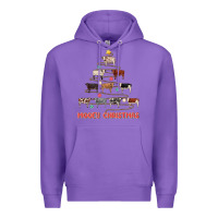 Purple mooey christmas Premium Hoodie - MaliasSmallBusiness